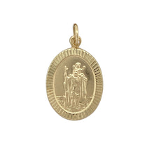 Load image into Gallery viewer, 9ct Gold Oval St Christopher Pendant
