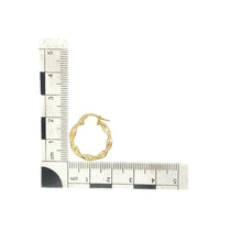 Load image into Gallery viewer, 9ct Gold Twisted Ribbon Hoop Creole Earrings
