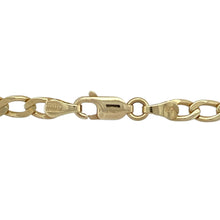 Load image into Gallery viewer, Add bold shine and classic style to your collection with this pre-owned 9ct yellow gold curb chain—timeless, versatile, and made to last.

Design: This 19.5&quot; chain features traditional flat curb links with a 4mm width, offering a strong, streamlined profile perfect for everyday wear or pairing with a pendant.
Material: Made from 9-carat yellow gold, the polished finish enhances the sleek link design and delivers a warm, luxurious glow.

