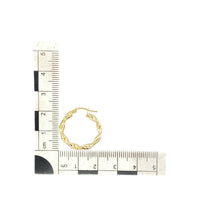 Load image into Gallery viewer, 9ct Gold Hoop Ribbon Twist Creole Earrings
