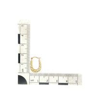 Load image into Gallery viewer, 9ct Gold Patterned Oval Creole Earrings

