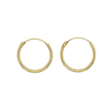 Load image into Gallery viewer, 9ct Gold Plain Hoop Earrings
