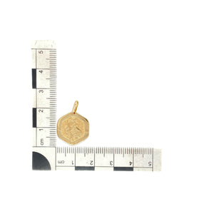 9ct Gold Hexagon Shaped St Christopher Pendant