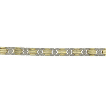 Load image into Gallery viewer, 9ct Gold &amp; Diamond Set Fancy Link 7&quot; Bracelet
