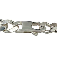 Load image into Gallery viewer, Add bold style and personal potential to your collection with this pre-owned 925 silver identity curb bracelet—classic in form and substantial in feel, perfect for engraving or everyday wear.

Design: The bracelet features a traditional identity plate measuring approximately 4cm by 1cm, ideal for custom engraving. The 10mm wide curb links add strength and a timeless edge to the design.

