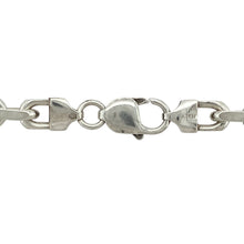 Load image into Gallery viewer, Add bold brilliance and timeless style to your collection with this pre-owned 925 silver faceted belcher chain—solid, striking, and designed to catch the light from every angle.

Design: The chain features classic 8mm wide belcher links with a faceted finish, creating a reflective surface that adds extra shine and texture to a traditional design.
Material: Made from 925 sterling silver, the high-polish and faceted detailing give the chain a premium, eye-catching appearance.

