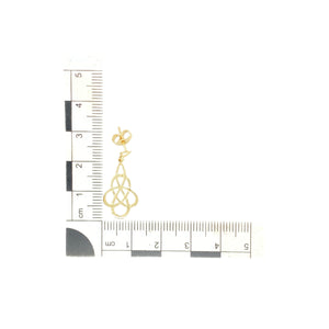 9ct Gold Celtic Knot Drop Earrings