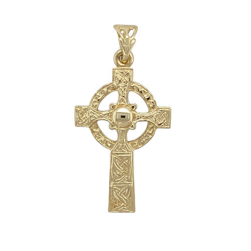 9ct Gold Celtic Style Cross Pendant