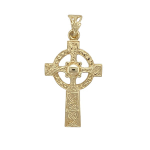 9ct Gold Celtic Style Cross Pendant