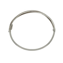 Load image into Gallery viewer, 9ct White Gold &amp; Cubic Zirconia Set Crossover Bangle
