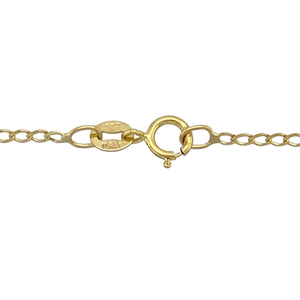 9ct Gold & Pink Stone Set 16" Necklace