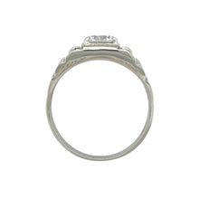 Load image into Gallery viewer, 9ct White Gold &amp; Cubic Zirconia Set Watch Strap Style Ring
