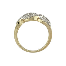 Load image into Gallery viewer, 9ct Gold &amp; Diamond Set Twist Band Ring
