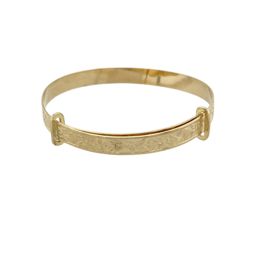 9ct Gold Heart Expanding Baby Bangle