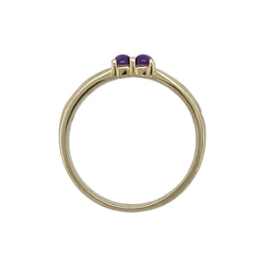 9ct Gold & Amethyst Set Celtic Knot Design Ring