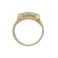 Load image into Gallery viewer, 9ct Gold &amp; Cubic Zirconia Set Square Signet Ring
