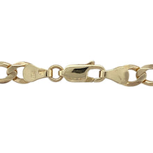 Load image into Gallery viewer, Bring classic style and bold presence to your collection with this pre-owned 9ct yellow gold curb chain, featuring a wide link profile and polished finish—ideal for making a confident everyday statement.

Design: This 20-inch curb chain showcases flat, interlocking links with a 6mm width, offering a strong and structured look that sits smoothly along the neckline.

