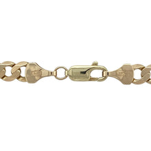Load image into Gallery viewer, Bring bold presence and classic appeal to your collection with this pre-owned 9ct yellow gold curb chain, featuring a solid link design and high-polish finish—perfect for everyday confidence or standout layering.

Design: This 18-inch curb chain features flat, interlocking links with a 6mm width, offering a sleek, structured look that lies comfortably along the neckline while making a strong visual impact.

