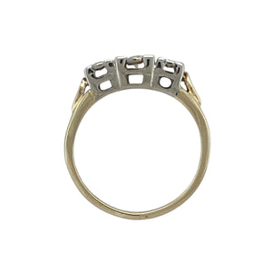 9ct Gold & Diamond Set Trilogy Ring