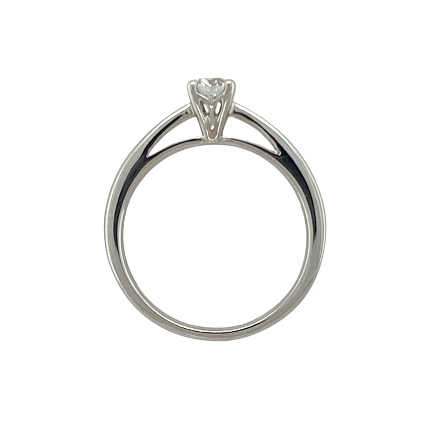 18ct White Gold & Diamond Set Solitaire Ring