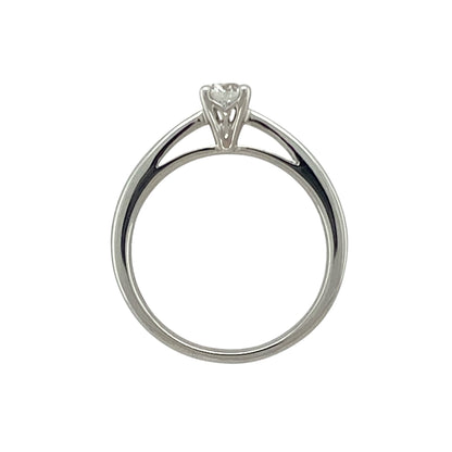 18ct White Gold & Diamond Set Solitaire Ring