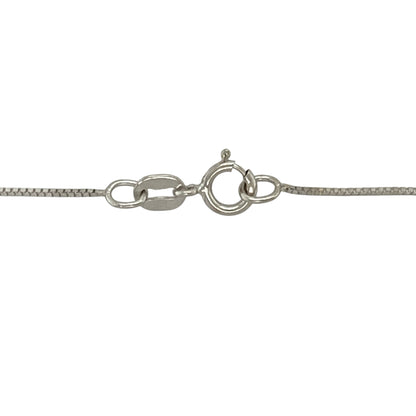 9ct White Gold & Diamond Set Bar 16" Necklace