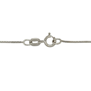 9ct White Gold & Diamond Set Bar 16" Necklace