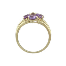 Load image into Gallery viewer, 9ct Gold &amp; Amethyst Set Flower Ring
