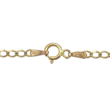 Load image into Gallery viewer, Bring classic simplicity and everyday versatility to your collection with this pre-owned 9ct yellow gold curb chain, featuring a fine link design—perfect for solo wear or pairing with your favourite pendant.

Design: This 24-inch curb chain features 2mm wide links in a traditional interlocking pattern, offering a sleek and timeless silhouette that drapes comfortably along the neckline.

