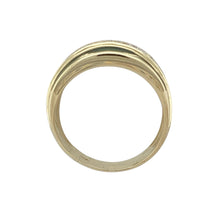 Load image into Gallery viewer, 9ct Gold &amp; Diamond Green Enamel Zig Zag Wide Band Ring
