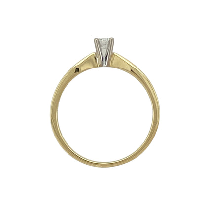 18ct Gold & Diamond Set Solitaire Ring