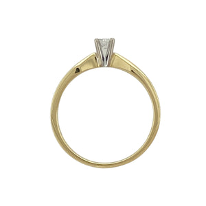 18ct Gold & Diamond Set Solitaire Ring