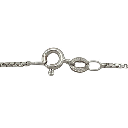 9ct White Gold & Diamond Teardrop 18" Necklace