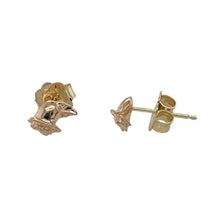 Load image into Gallery viewer, 9ct Gold Clogau Rose Flower Stud Earrings
