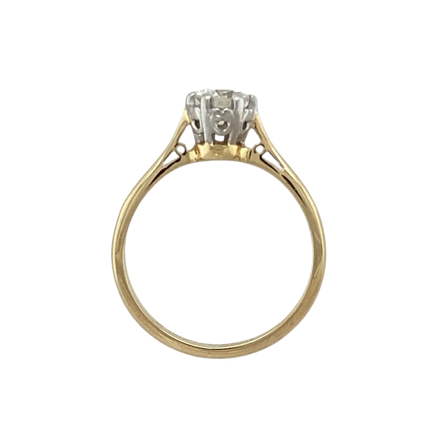 18ct Gold & Diamond Set Solitaire Ring