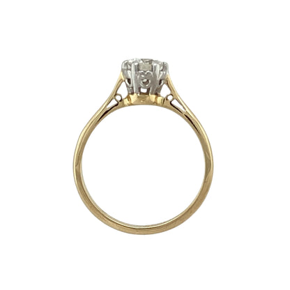 18ct Gold & Diamond Set Solitaire Ring