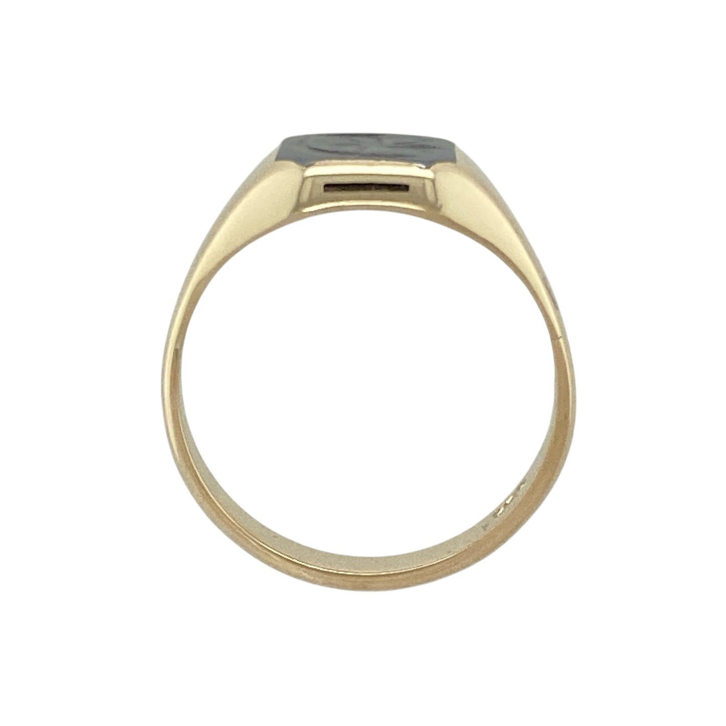9ct Gold & Hematite Centurion Head Signet Ring
