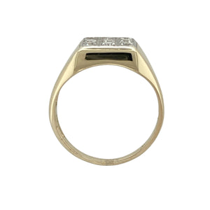 9ct Gold & Cubic Zirconia Set Signet Ring