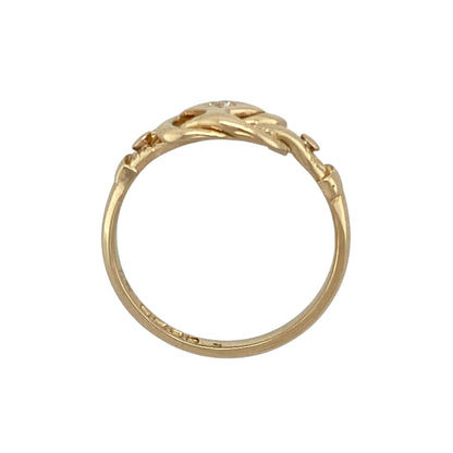 18ct Gold & Diamond Set Knot Ring