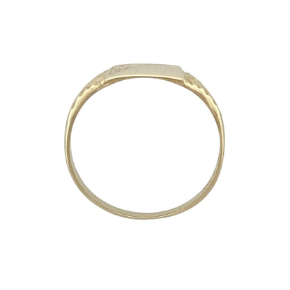 9ct Gold Patterned Signet Ring