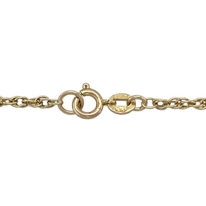 9ct Gold & Cubic Zirconia Set Horse Head Horseshoe 16" Necklace