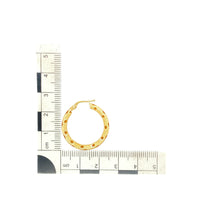 Load image into Gallery viewer, 9ct Gold Open Textured Hoop Creole Earrings
