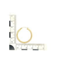Load image into Gallery viewer, 9ct Gold Textured Hoop Creole Earrings
