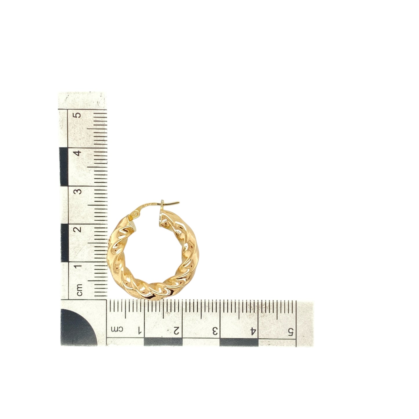 9ct Gold Twisted Hoop Creole Earrings