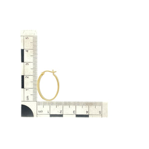 9ct Gold Plain Oval Creole Earrings