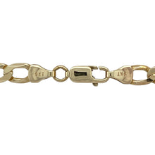 Load image into Gallery viewer, Add bold elegance and classic strength to your collection with this pre-owned 9ct yellow gold 22&quot; curb chain—perfect for confident styling with timeless appeal.

Design: The chain features a 5mm wide curb link pattern, offering a solid, flat profile with clean lines and a traditional look.
Material: Made from 9-carat yellow gold, the polished finish enhances the bold links with a rich, golden glow.

