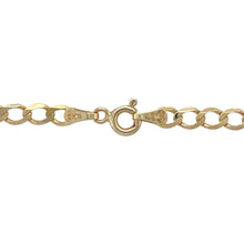 Load image into Gallery viewer, Add bold simplicity and classic shine to your collection with this pre-owned 9ct yellow gold 24&quot; curb chain—perfect for standout everyday wear with timeless appeal.

Design: The chain features a 4mm wide curb link pattern, offering flat, interlocking links that create a clean and substantial look.
Material: Made from 9-carat yellow gold, the polished finish enhances the strong profile with a rich, golden glow.


