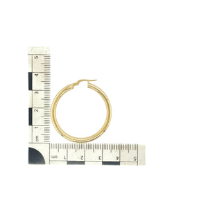 9ct Gold Plain Hoop Creole Earrings
