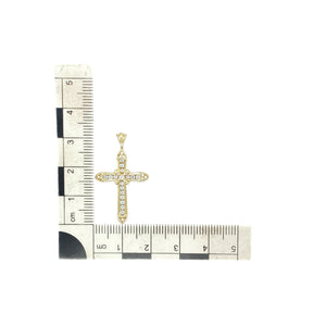 9ct Gold & Cubic Zirconia Set Cross Pendant