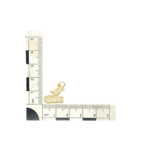 9ct Gold Bird on Tree Log Charm